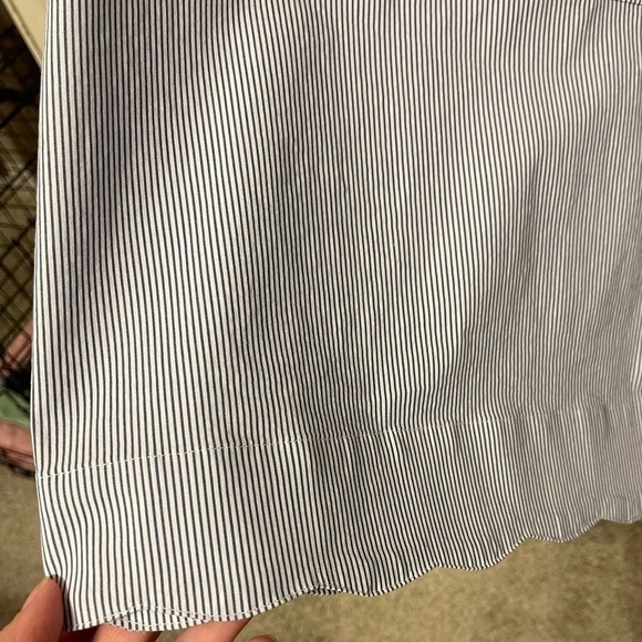 J Crew blue and white striped sleeveless shirt - Picture 4 of 8